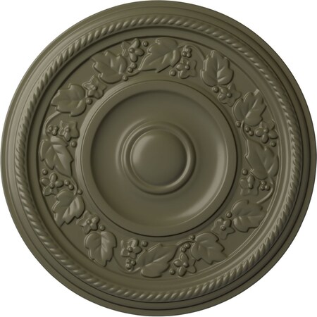 Ekena Millwork Tyrone Ceiling Medallion (Fits Canopies up to 6 3/4"), Hnd-Painted Painted Turtle, 16 1/8"OD x 3/4"P CM16TYPTF